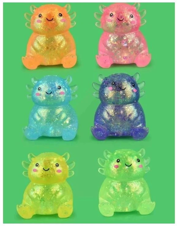 Dėlionė Hobilt Blizgantis aksolotlis squishy 8 cm – sensorinis raminantis žaislas vaikams