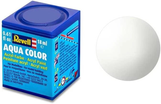 Revell dažai akriliniai aqua color balti blizgūs