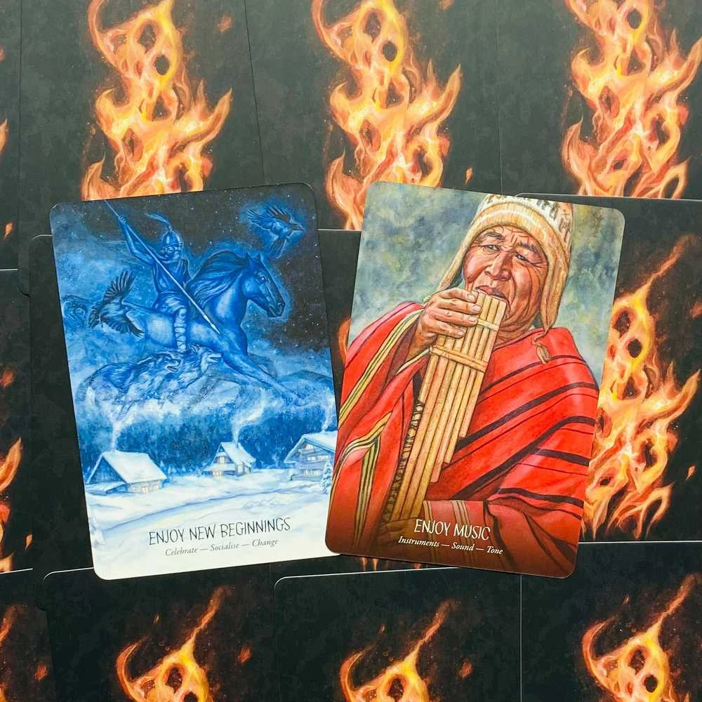 Blue Angel Mėlyna Angel Mėlyna Angel Ancestor Spirit Oracle Kortos