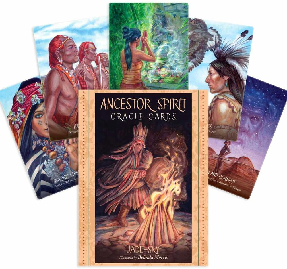 Blue Angel Mėlyna Angel Mėlyna Angel Ancestor Spirit Oracle Kortos
