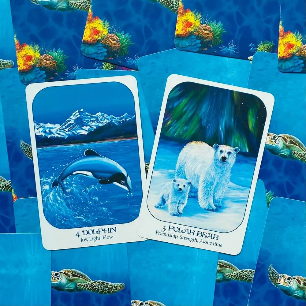 Blue Angel Mėlyna Angel Mėlyna Angel Animal Voices Oracle Kortos