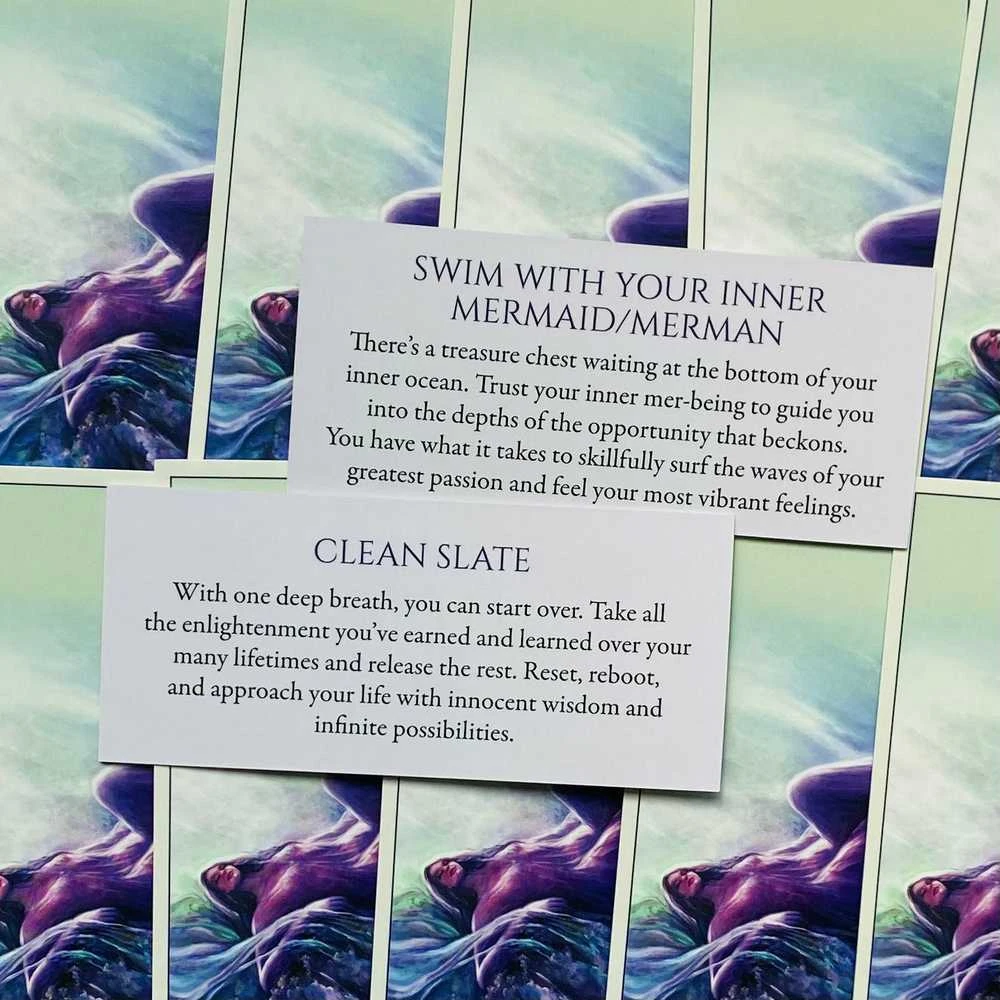 Blue Angel Mėlyna Angel Mėlyna Angel Awakened Dreamer Oracle Kortos