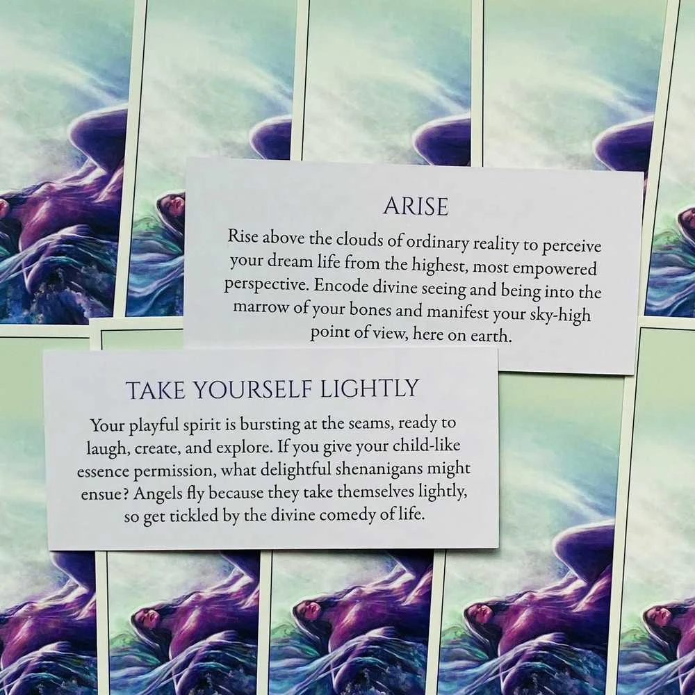 Blue Angel Mėlyna Angel Mėlyna Angel Awakened Dreamer Oracle Kortos