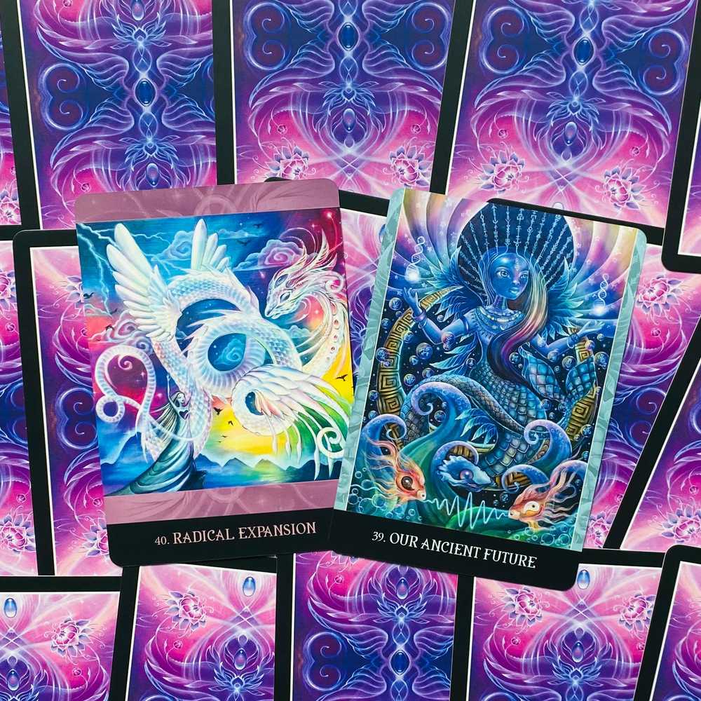 Blue Angel Mėlyna Angel Mėlyna Angel Beyond Lemuria Oracle kortos
