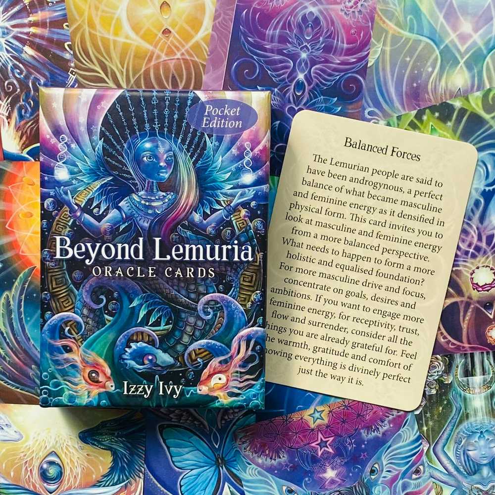 Blue Angel Mėlyna Angel Mėlyna Angel Beyond Lemuria Oracle Pocket Kortos