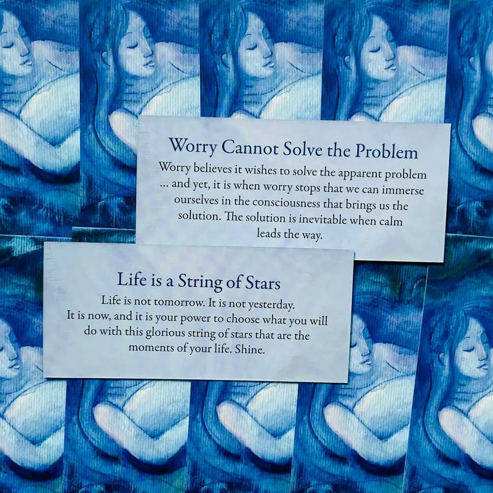 Blue Angel Mėlyna Angel Mėlyna Angel Calming Inspirations Mini Oracle Kortos