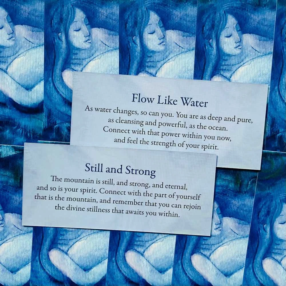 Blue Angel Mėlyna Angel Mėlyna Angel Calming Inspirations Mini Oracle Kortos