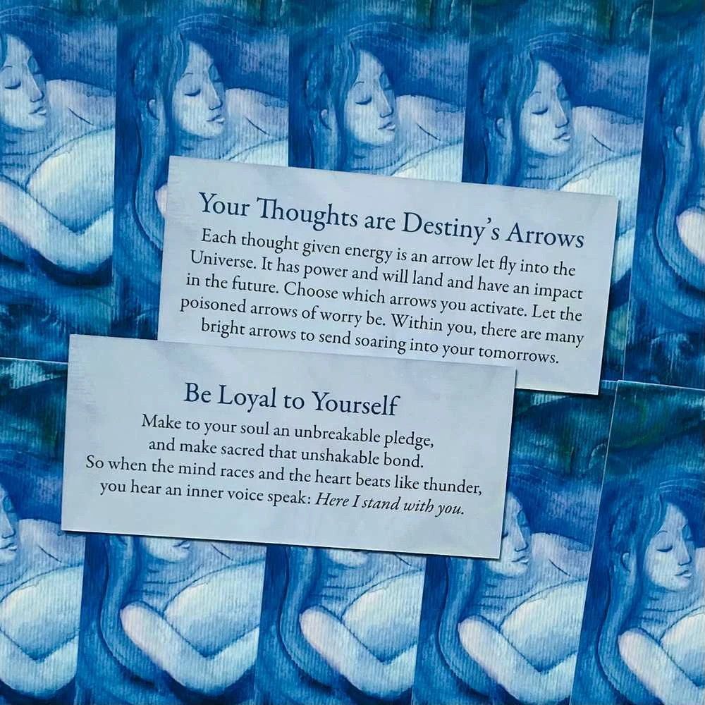 Blue Angel Mėlyna Angel Mėlyna Angel Calming Inspirations Mini Oracle Kortos