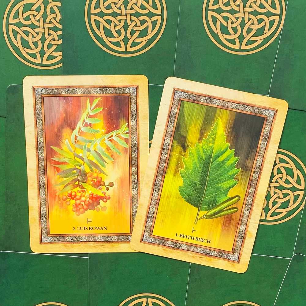 Blue Angel Mėlyna Angel Mėlyna Angel Celtic Tree Oracle Kortos