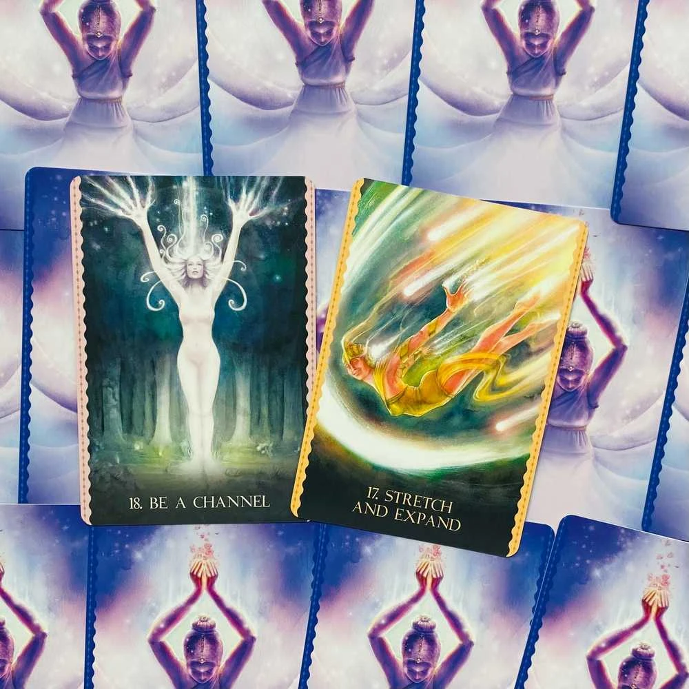 Blue Angel Mėlyna Angel Mėlyna Angel Cosmic Dancer Oracle Kortos