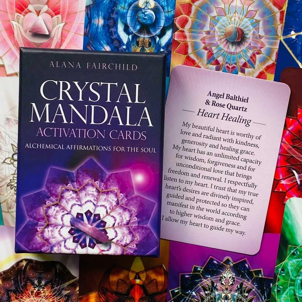 Blue Angel Mėlyna Angel Crystal Mandala Activation Kortos Mėlyna Angel