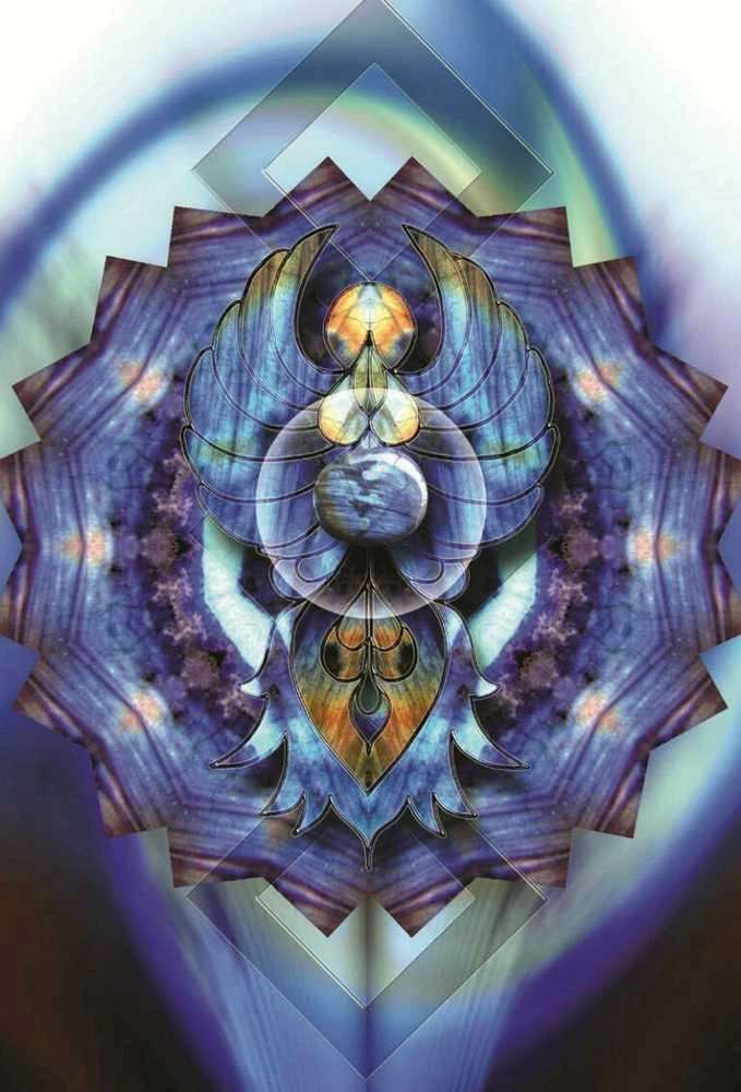Blue Angel Mėlyna Angel Crystal Mandala Activation Kortos Mėlyna Angel