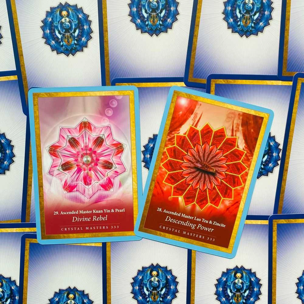 Blue Angel Mėlyna Angel Crystal Mandala Oracle Kortos Mėlyna Angel