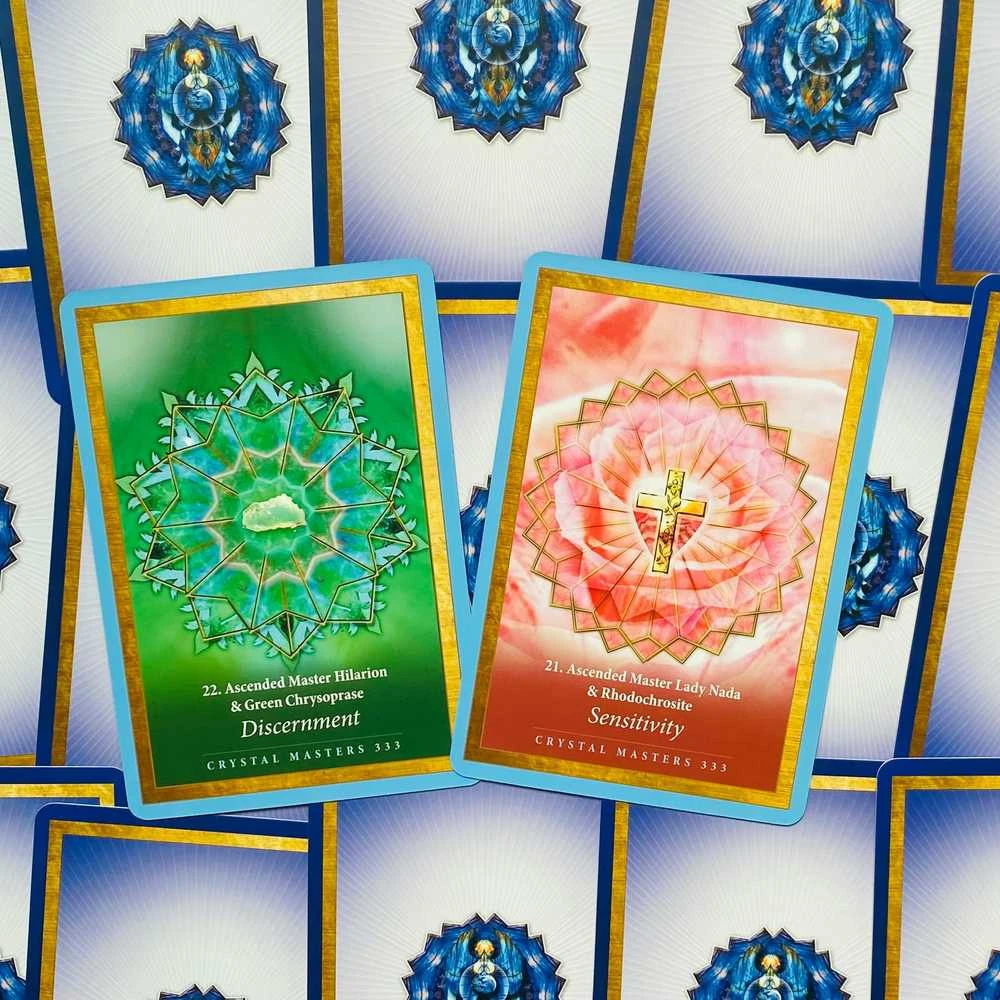 Blue Angel Mėlyna Angel Crystal Mandala Oracle Kortos Mėlyna Angel