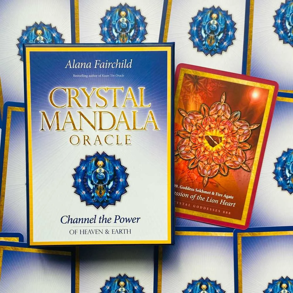 Blue Angel Mėlyna Angel Crystal Mandala Oracle Kortos Mėlyna Angel
