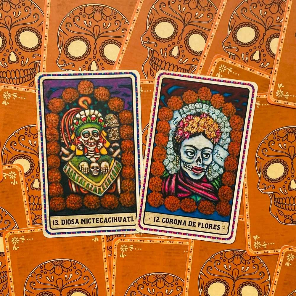 Blue Angel Mėlyna Angel Mėlyna Angel Dia De Los Muertos Oracle Kortos