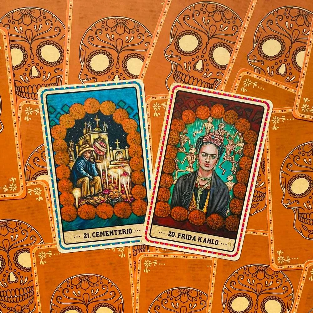 Blue Angel Mėlyna Angel Mėlyna Angel Dia De Los Muertos Oracle Kortos
