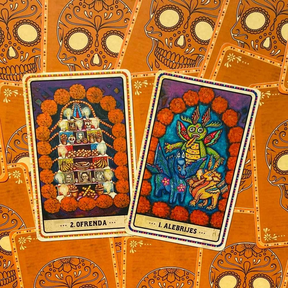 Blue Angel Mėlyna Angel Mėlyna Angel Dia De Los Muertos Oracle Kortos