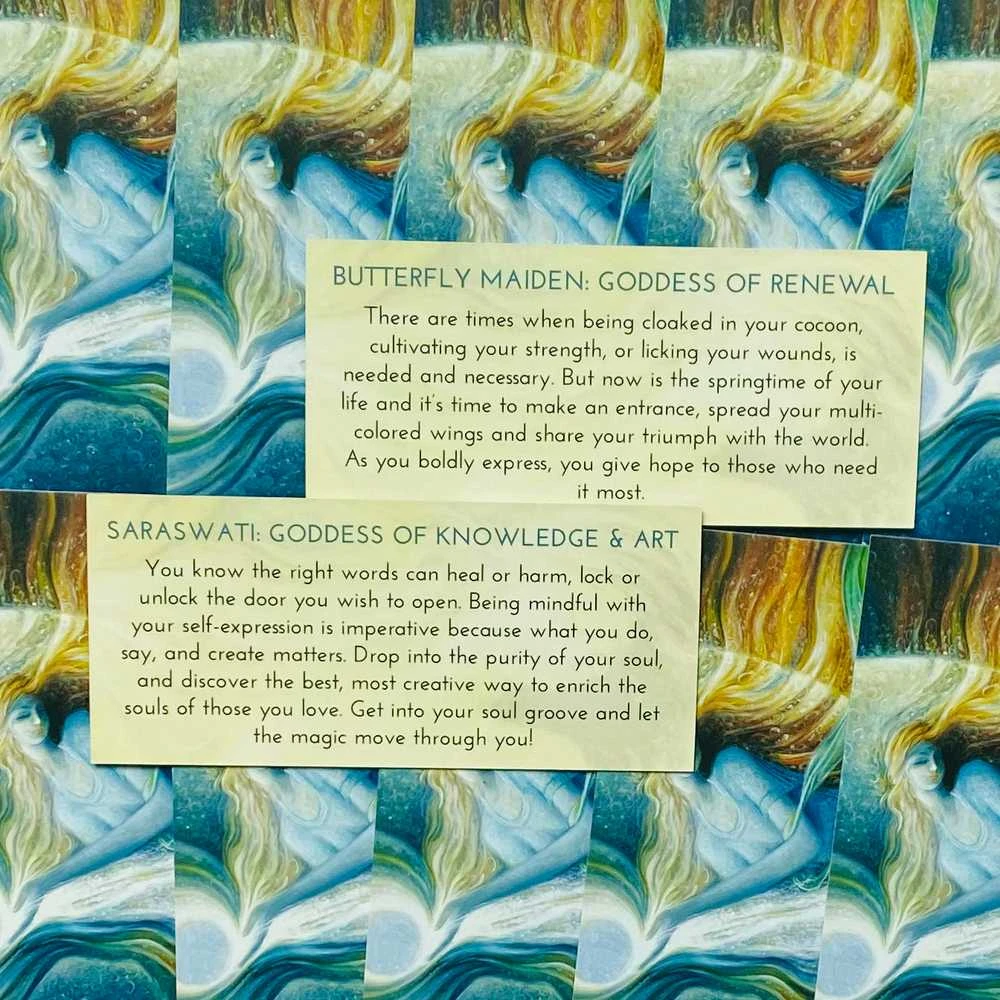 Blue Angel Mėlyna Angel Dream Goddess Empowerment Inspiration Kortos