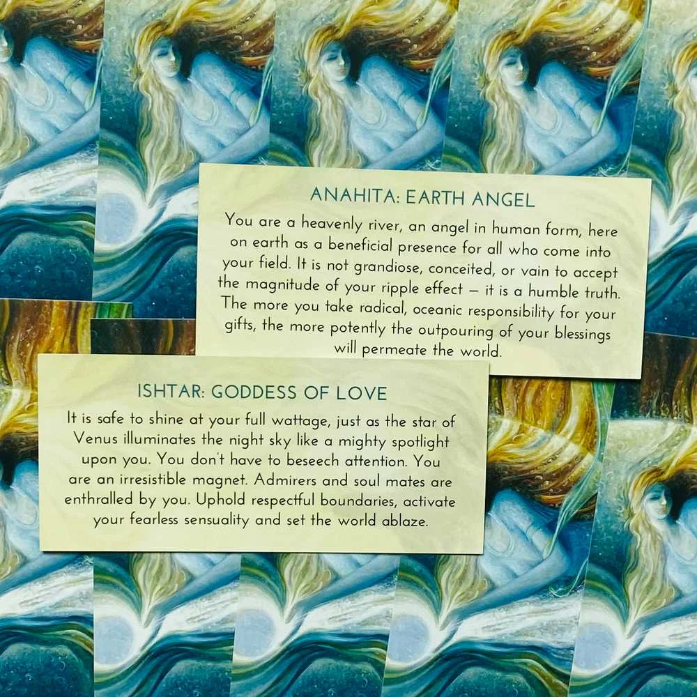 Blue Angel Mėlyna Angel Dream Goddess Empowerment Inspiration Kortos
