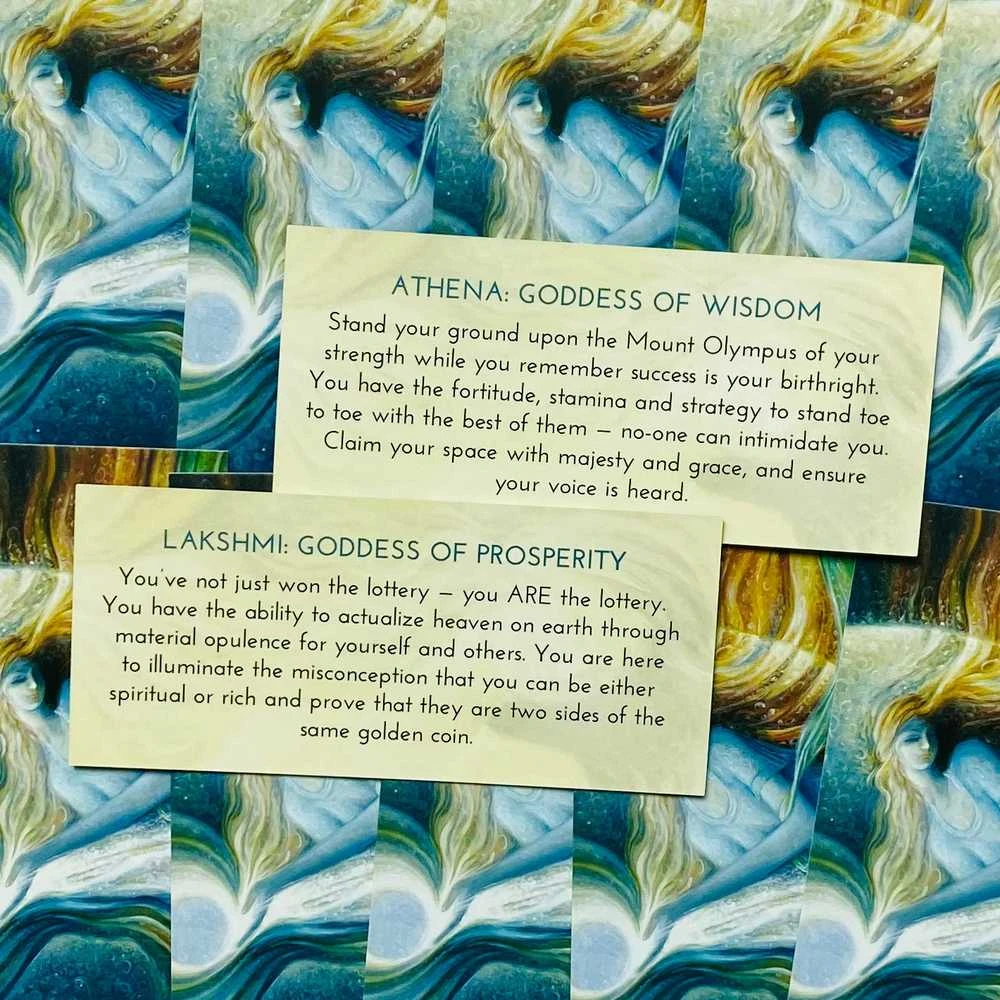 Blue Angel Mėlyna Angel Dream Goddess Empowerment Inspiration Kortos
