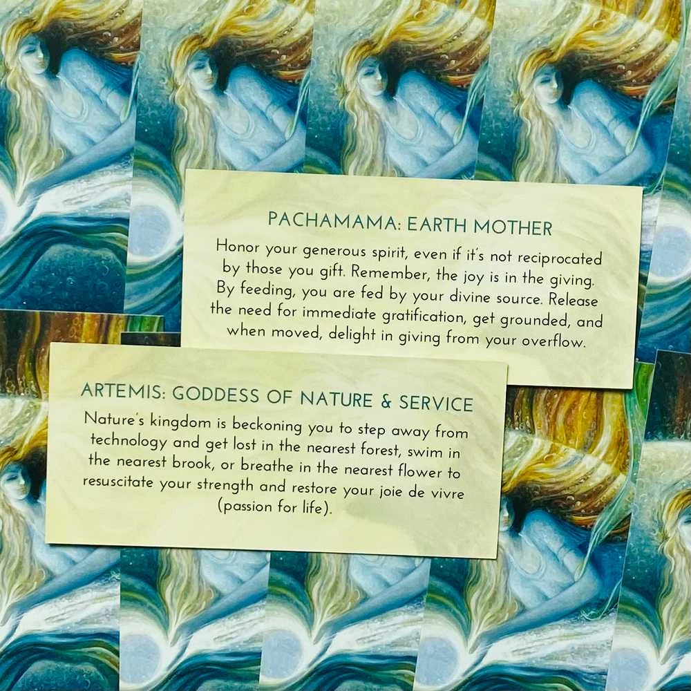 Blue Angel Mėlyna Angel Dream Goddess Empowerment Inspiration Kortos