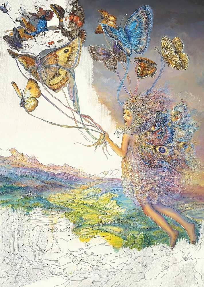 Blue Angel Mėlyna Angel Spalvinimo Knyga - Užburiančios Fėjos pagal Josephine Wall 96 Puslapiai 27.5x21.5 cm