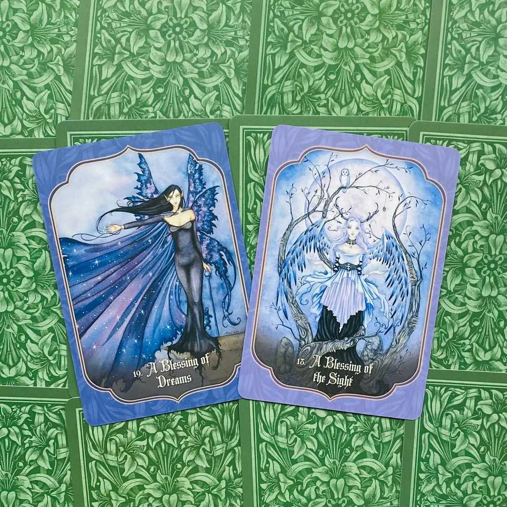Blue Angel Mėlyna Angel Mėlyna Angel Faery Blessing Kortos