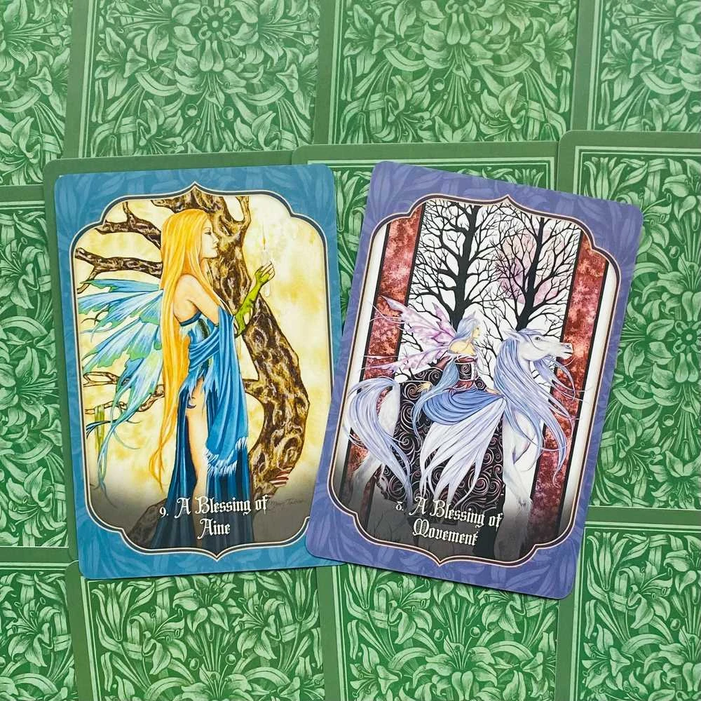 Blue Angel Mėlyna Angel Mėlyna Angel Faery Blessing Kortos