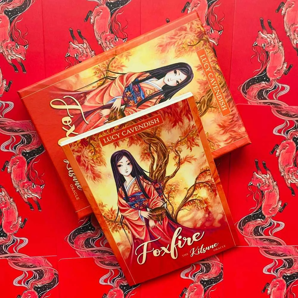 Blue Angel Mėlyna Angel Mėlyna Angel Foxfire: The Kitsune Oracle Kortos