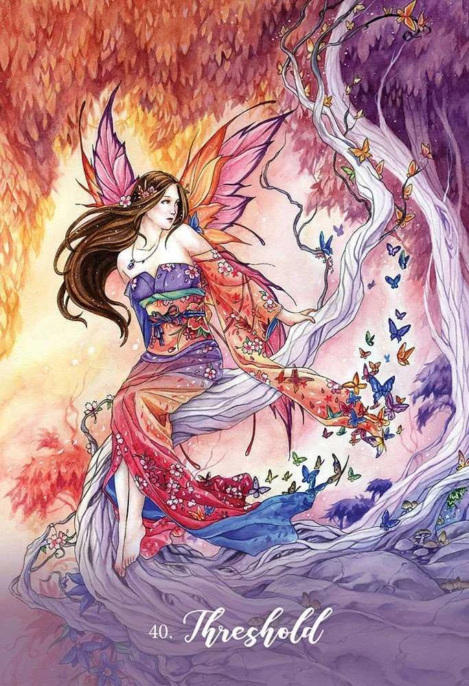 Blue Angel Mėlyna Angel Mėlyna Angel Foxfire: The Kitsune Oracle Kortos