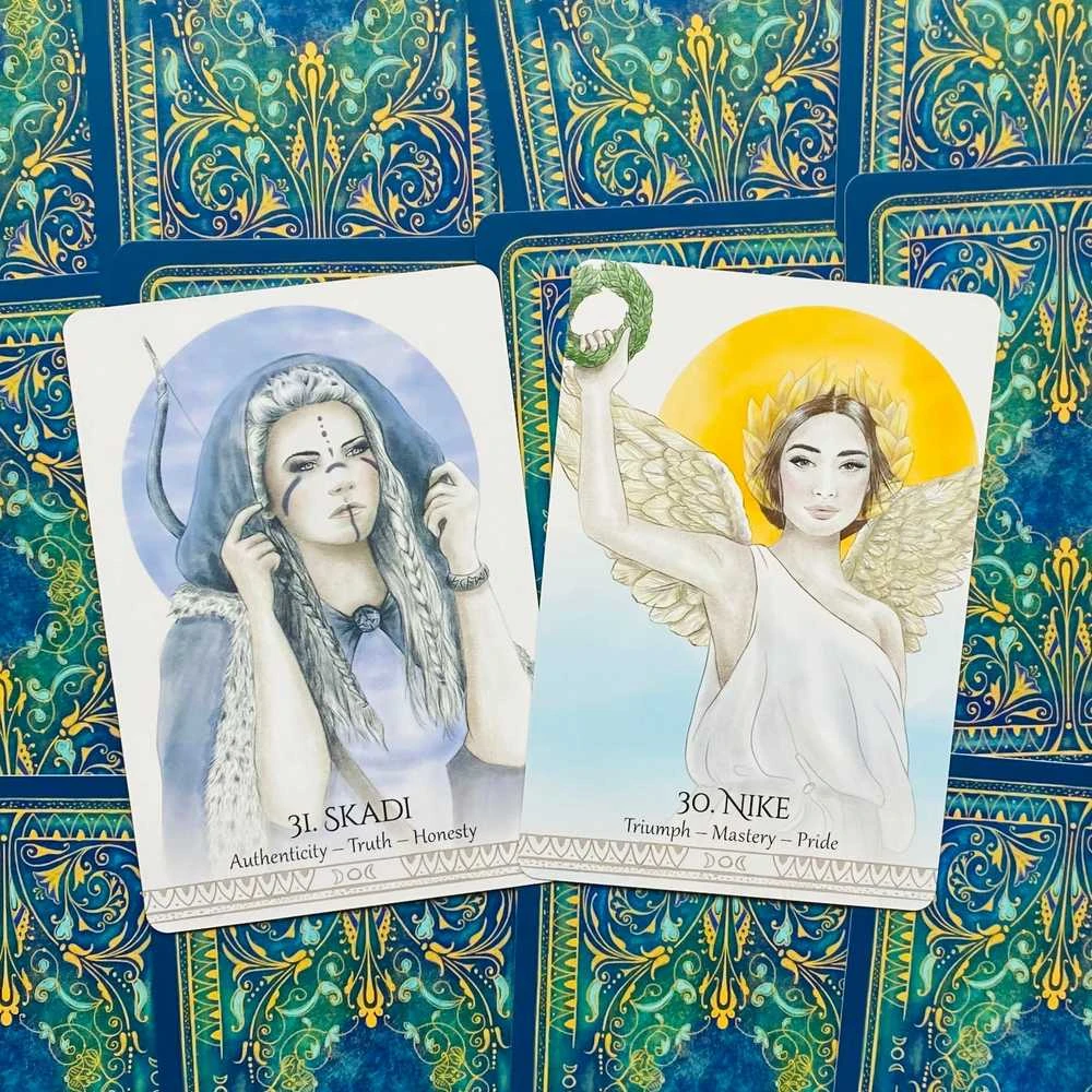 Blue Angel Mėlyna Angel Mėlyna Angel Goddess Spirit Oracle Kortos