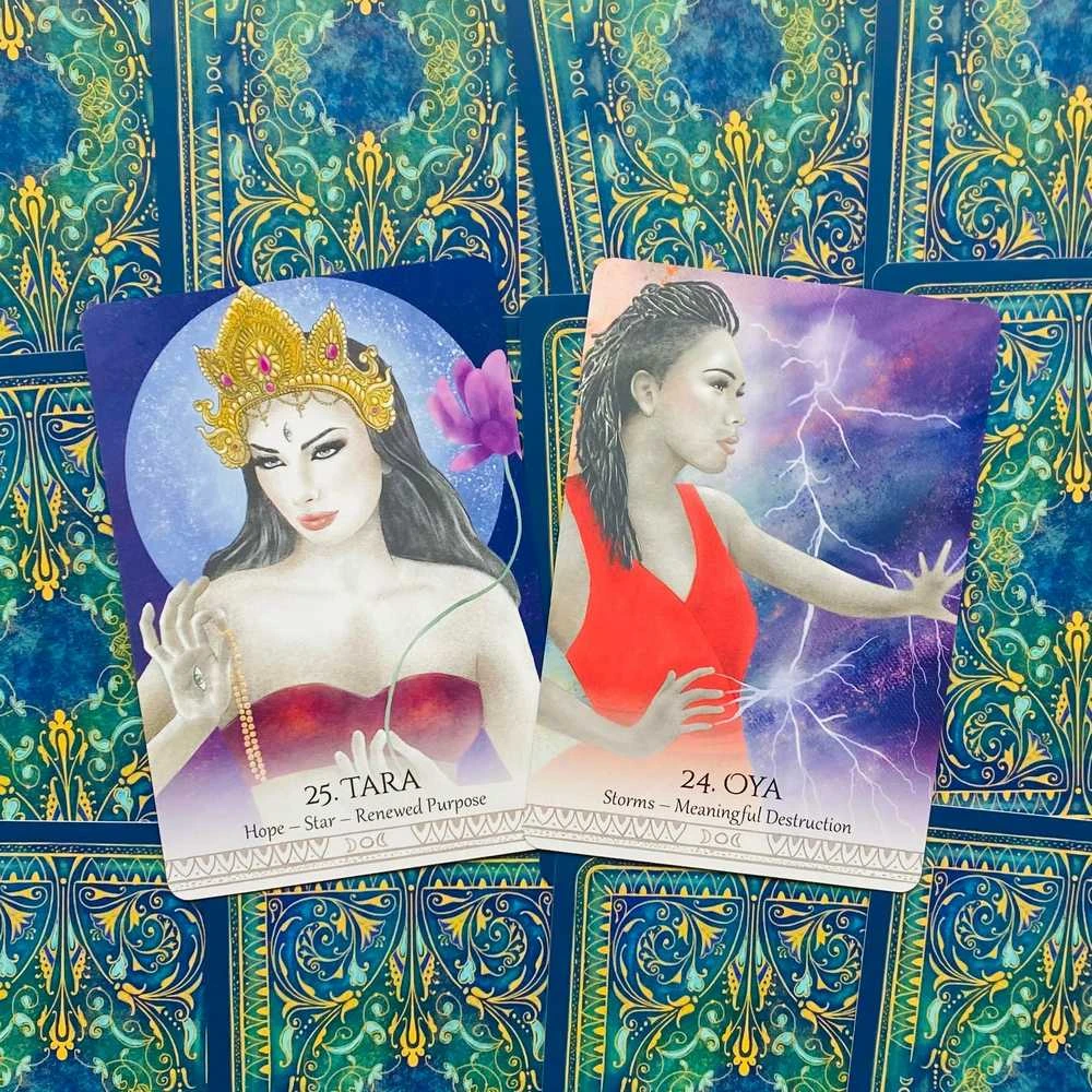 Blue Angel Mėlyna Angel Mėlyna Angel Goddess Spirit Oracle Kortos