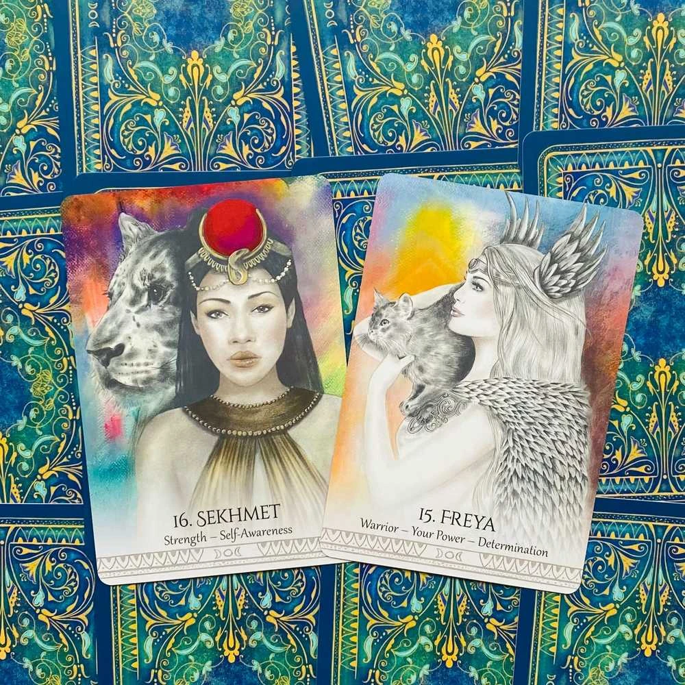 Blue Angel Mėlyna Angel Mėlyna Angel Goddess Spirit Oracle Kortos