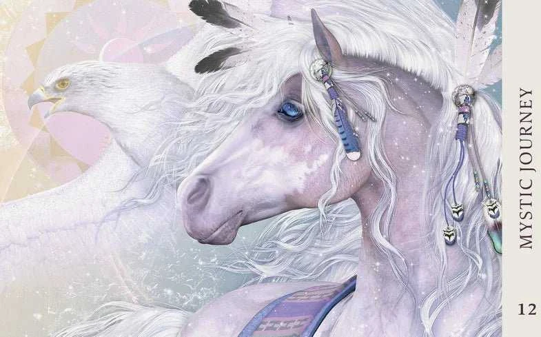 Blue Angel Mėlyna Angel Mėlyna Angel Horse Wisdom Oracle Kortos