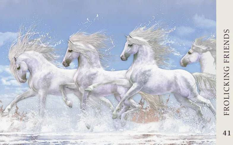 Blue Angel Mėlyna Angel Mėlyna Angel Horse Wisdom Oracle Kortos
