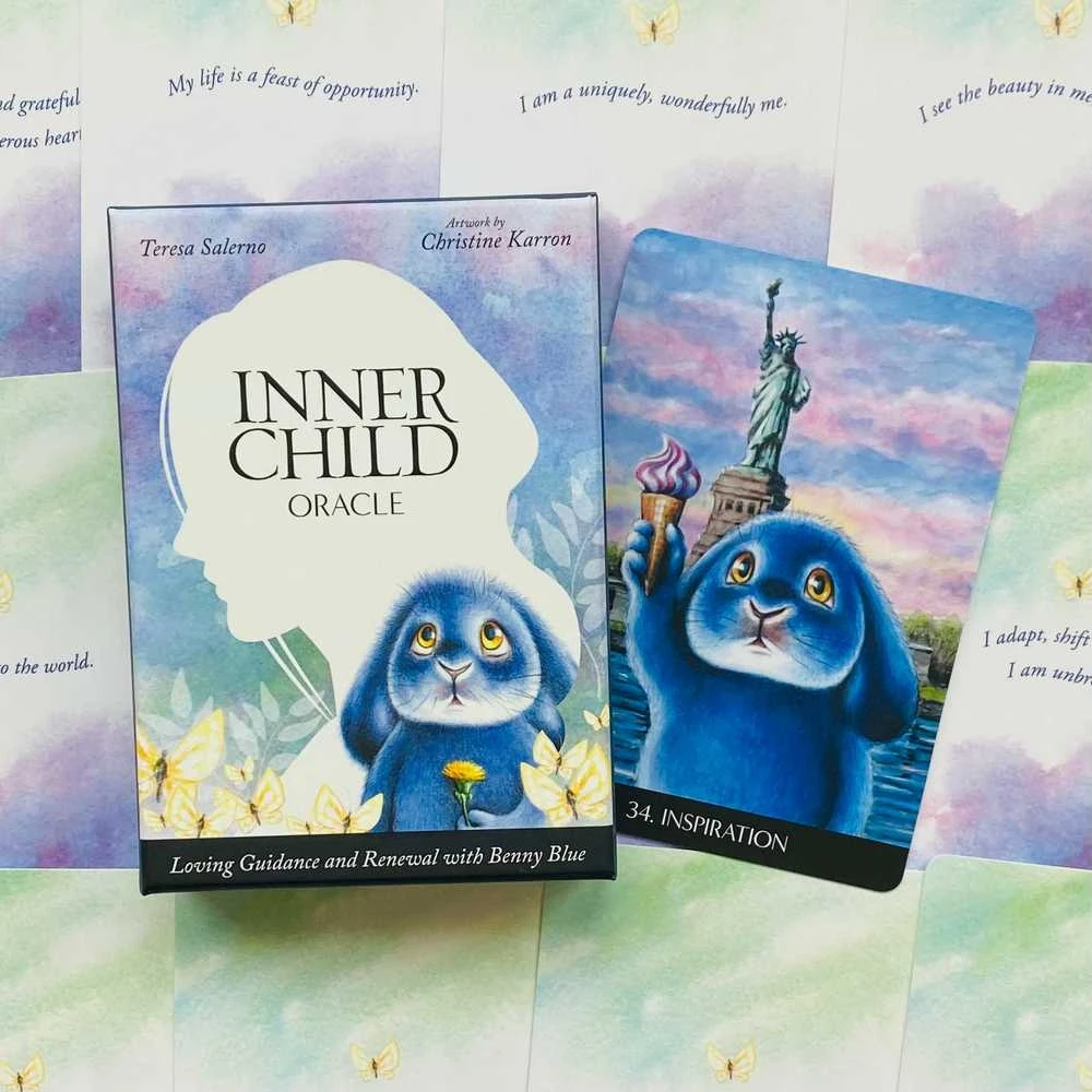Blue Angel Mėlyna Angel Mėlyna Angel Inner Child Oracle Kortos