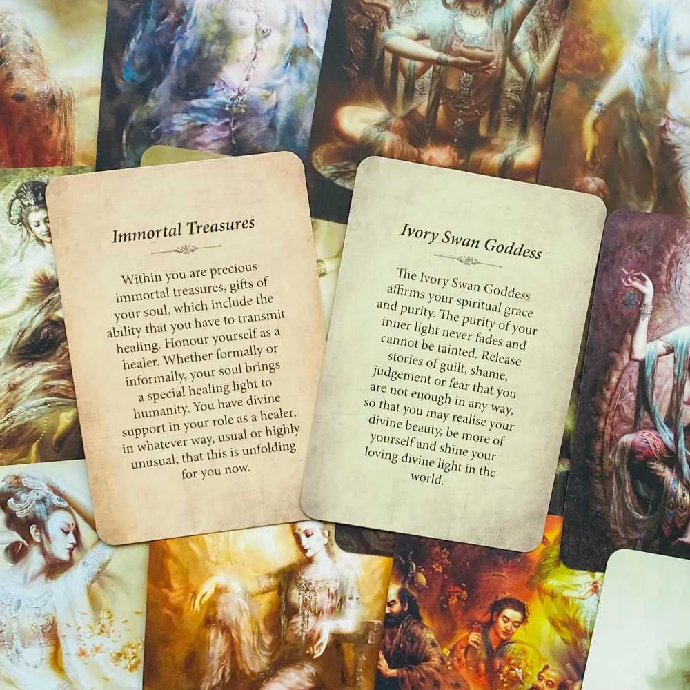 Blue Angel Mėlyna Angel Mėlyna Angel Kuan Yin Oracle Pocket Edition Kortos Kišeninis Leidimas