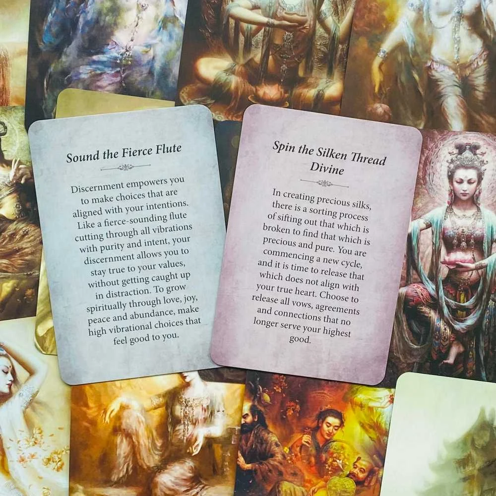Blue Angel Mėlyna Angel Mėlyna Angel Kuan Yin Oracle Pocket Edition Kortos Kišeninis Leidimas