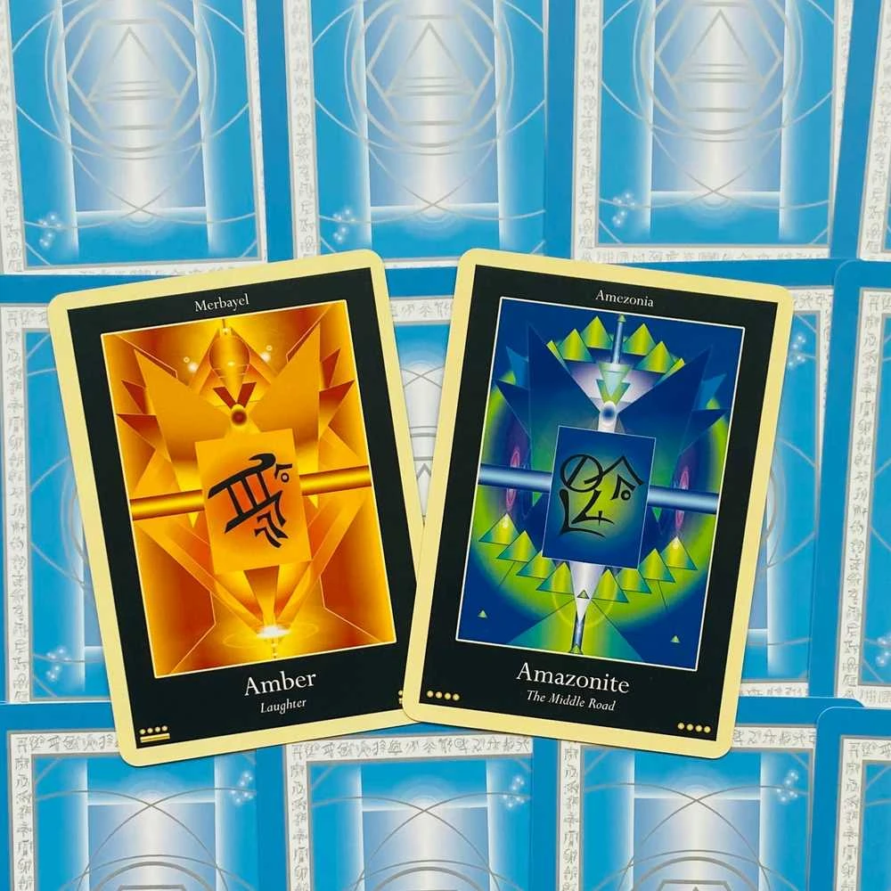 Blue Angel Mėlyna Angel Liquid Crystal Oracle Kortos Mėlyna Angel