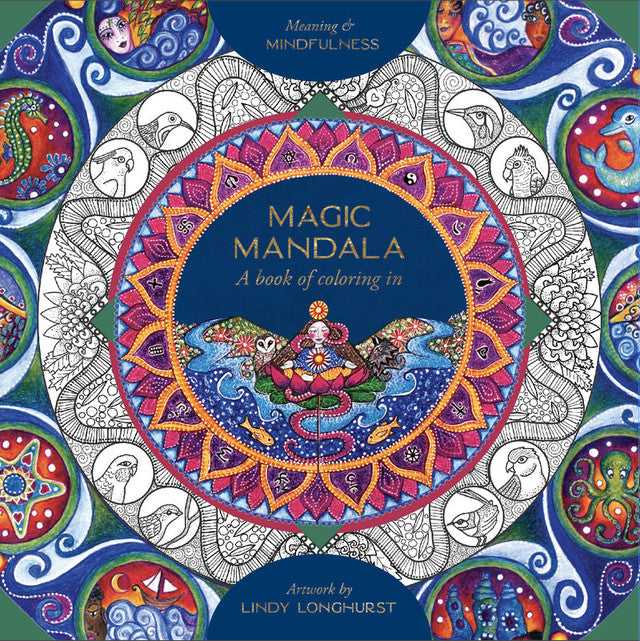 Blue Angel Mėlyna Angel Spalvinimo Knyga - Mėlynojo Angelo Magiškas Mandala 95 Puslapiai 23x23 cm