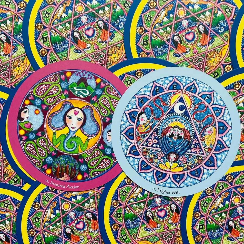Blue Angel Mėlyna Angel Mėlyna Angel Mandala Oracle Kortos