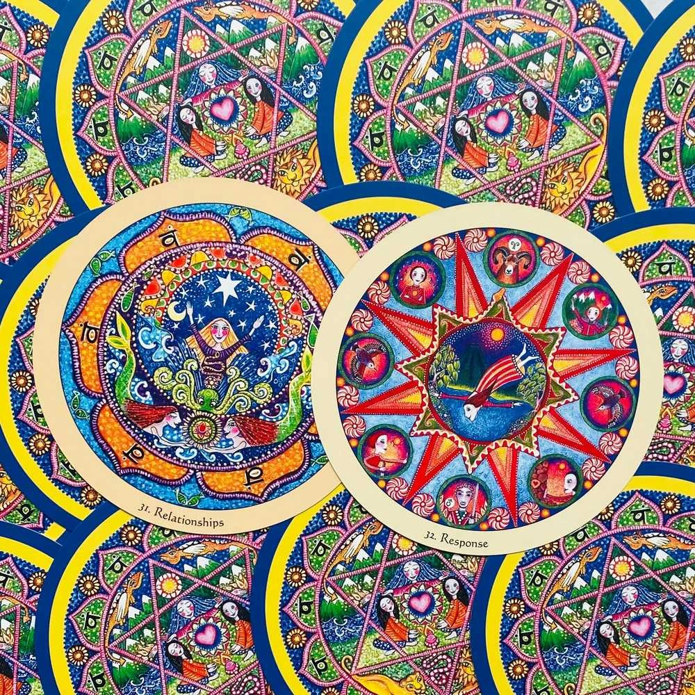 Blue Angel Mėlyna Angel Mėlyna Angel Mandala Oracle Kortos