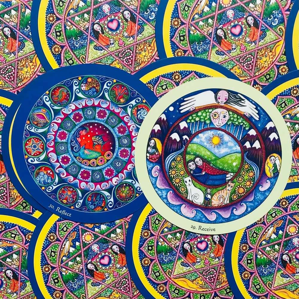 Blue Angel Mėlyna Angel Mėlyna Angel Mandala Oracle Kortos