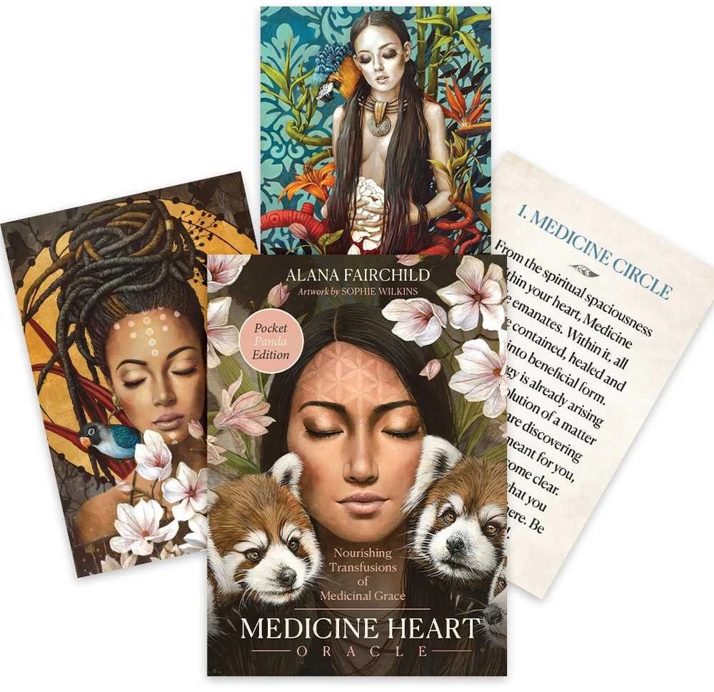 Blue Angel Mėlyna Angel Orakulo kortų rinkinys - Medicine Heart Orakulo Kišeninis Panda Leidimas 44 Kortos 56 Puslapių Gidas