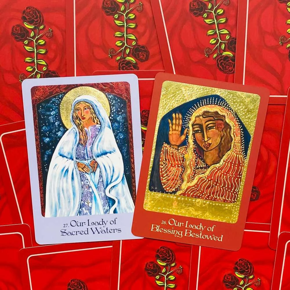Blue Angel Mėlyna Angel Mėlyna Angel Mother Mary Oracle Kortos