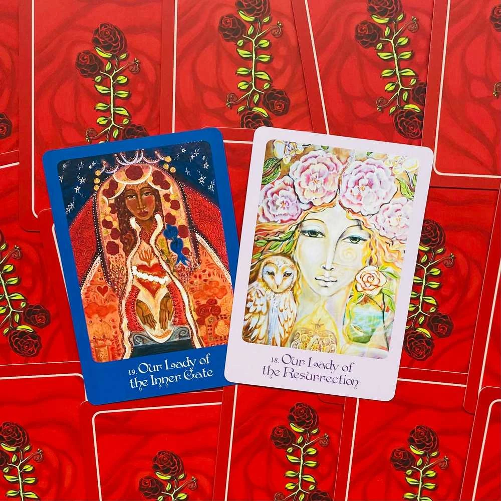 Blue Angel Mėlyna Angel Mėlyna Angel Mother Mary Oracle Kortos
