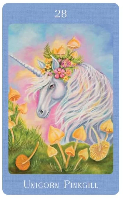 Blue Angel Mėlyna Angel Orakulo Kortelės - Mushroom Folk Oracle Cards 42-Card Deck Mėlyna Angel