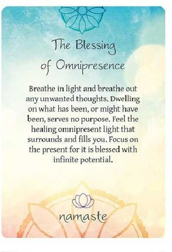 Blue Angel Namaste: Blessing and Divination kortos