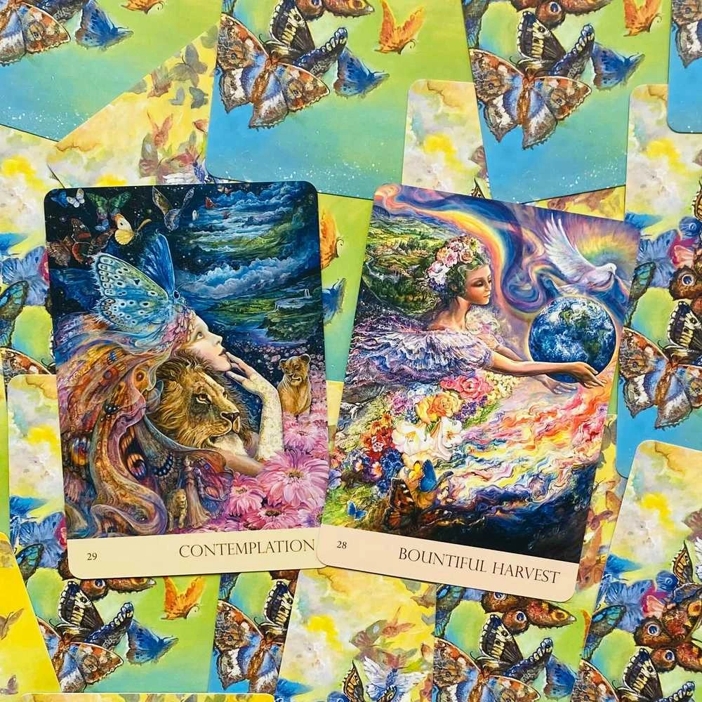 Blue Angel Mėlyna Angel Mėlyna Angel Natures Whispers Oracle Kortos